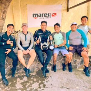 Divers at the Bali Villa Dive Resort.