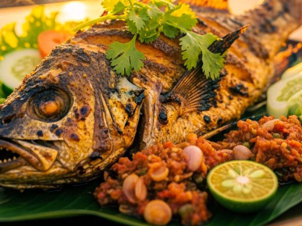Frischer Fisch vom Grill im Breeze Resort.